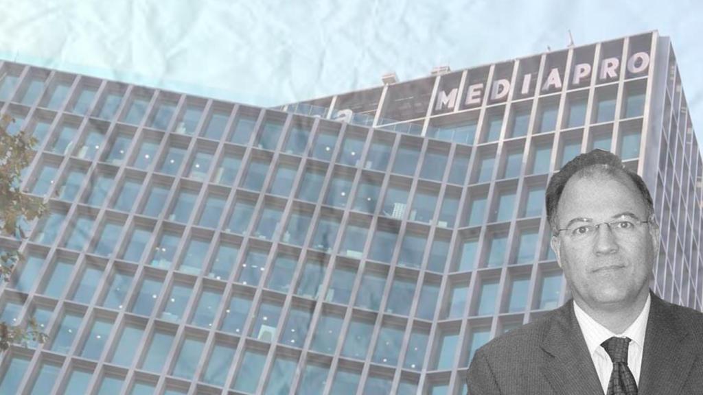 Fotomontaje de Joaquim Triadu con la sede de Mediapro de fondo