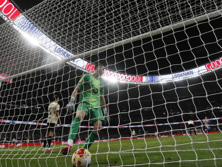 Joan García, després d'encaixar un gol