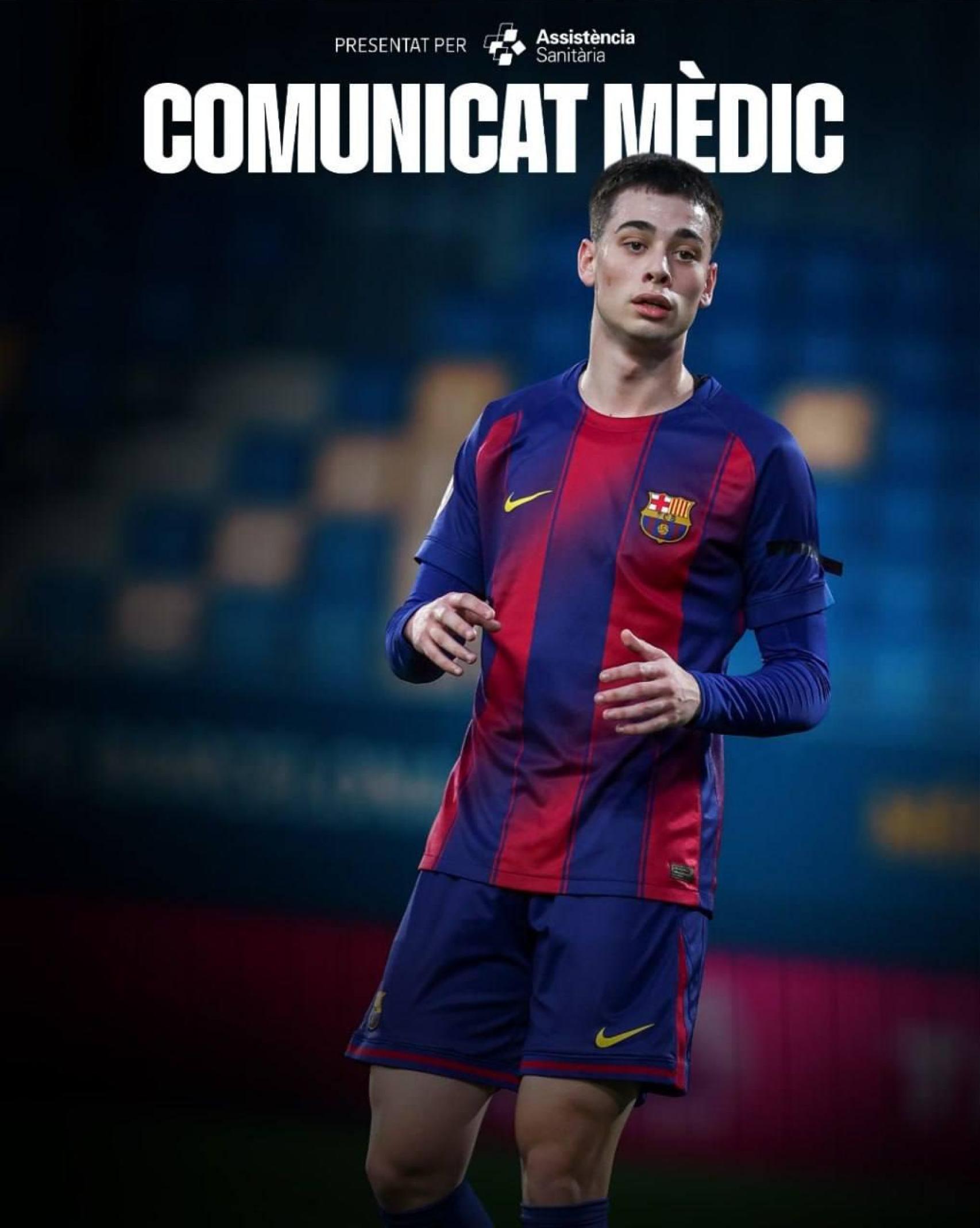 El Barça informa sobre la lesión de Òscar Gistau