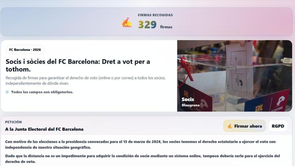 Els socis del Barça recullen signatures per portar a l'assemblea el vot per correu