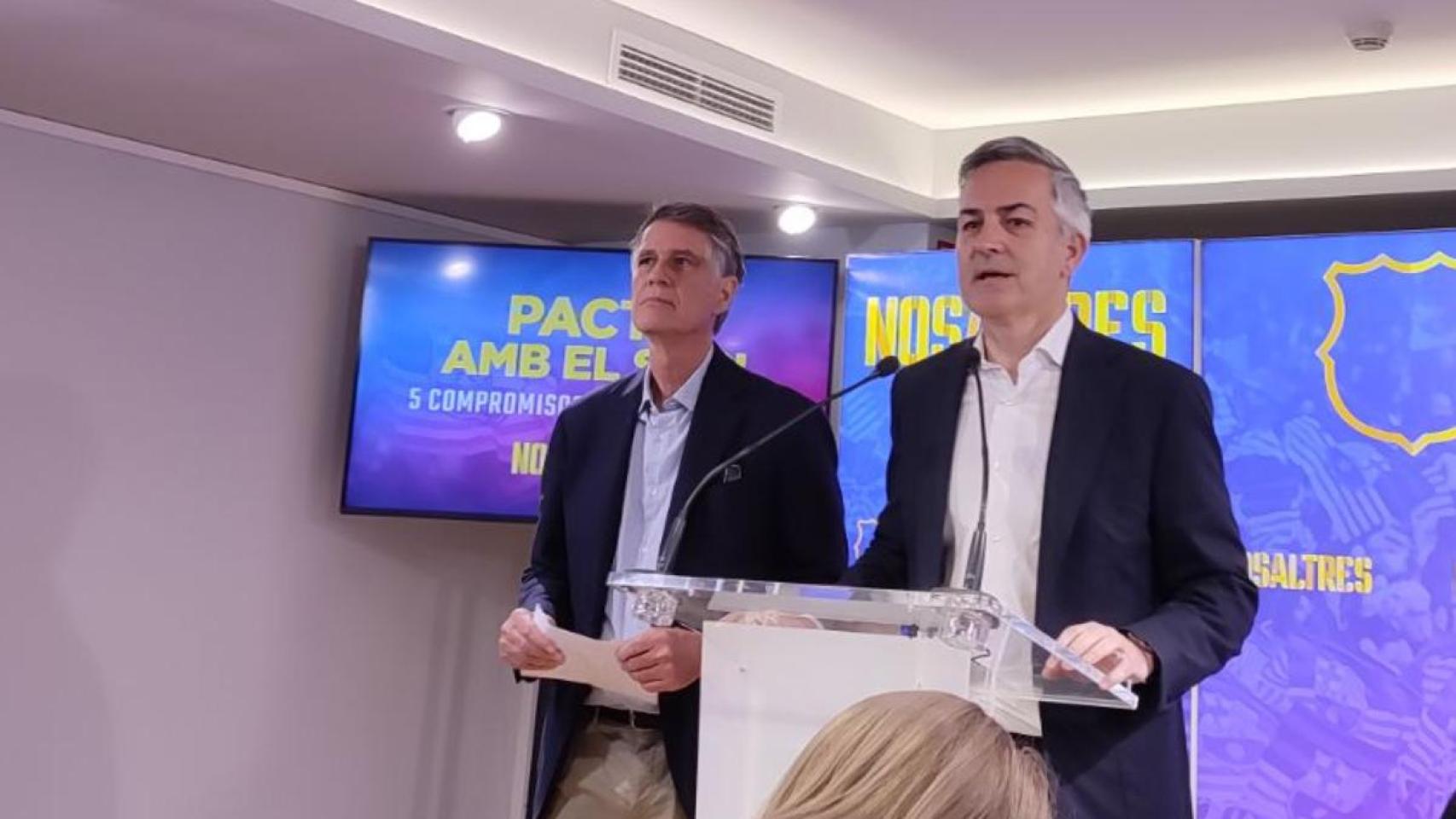 Víctor Font y Jaume Guardiola, en un acto de 'Nosaltres'