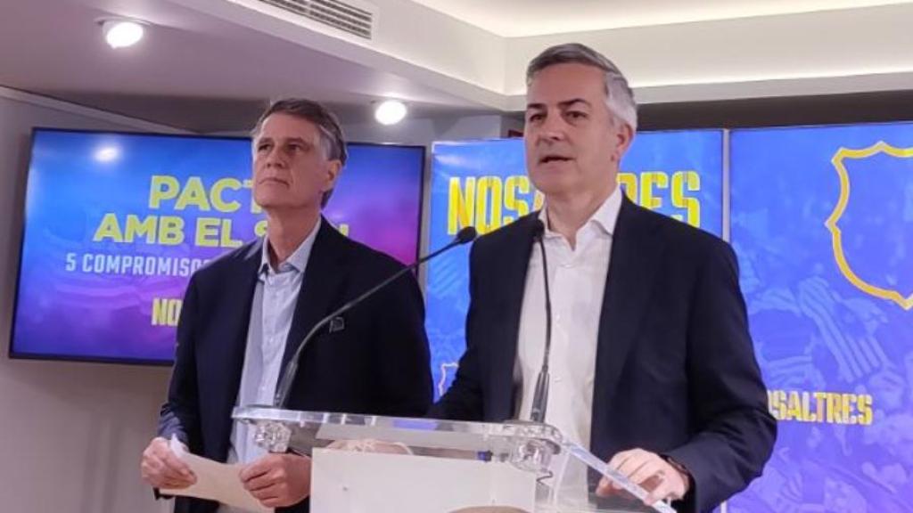 Víctor Font y Jaume Guardiola, en un acto de 'Nosaltres'