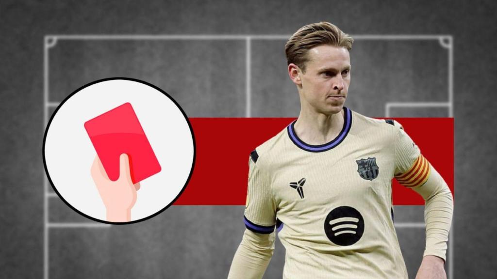 Tarjeta roja en el Atlético de Madrid-Barça para Frenkie de Jong