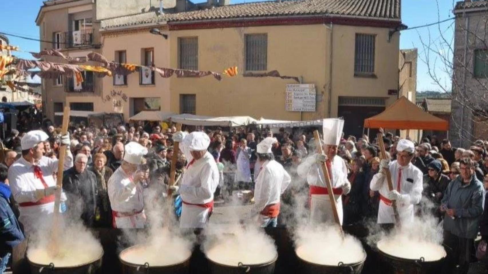 Fiesta de la caldera de Montmaneu