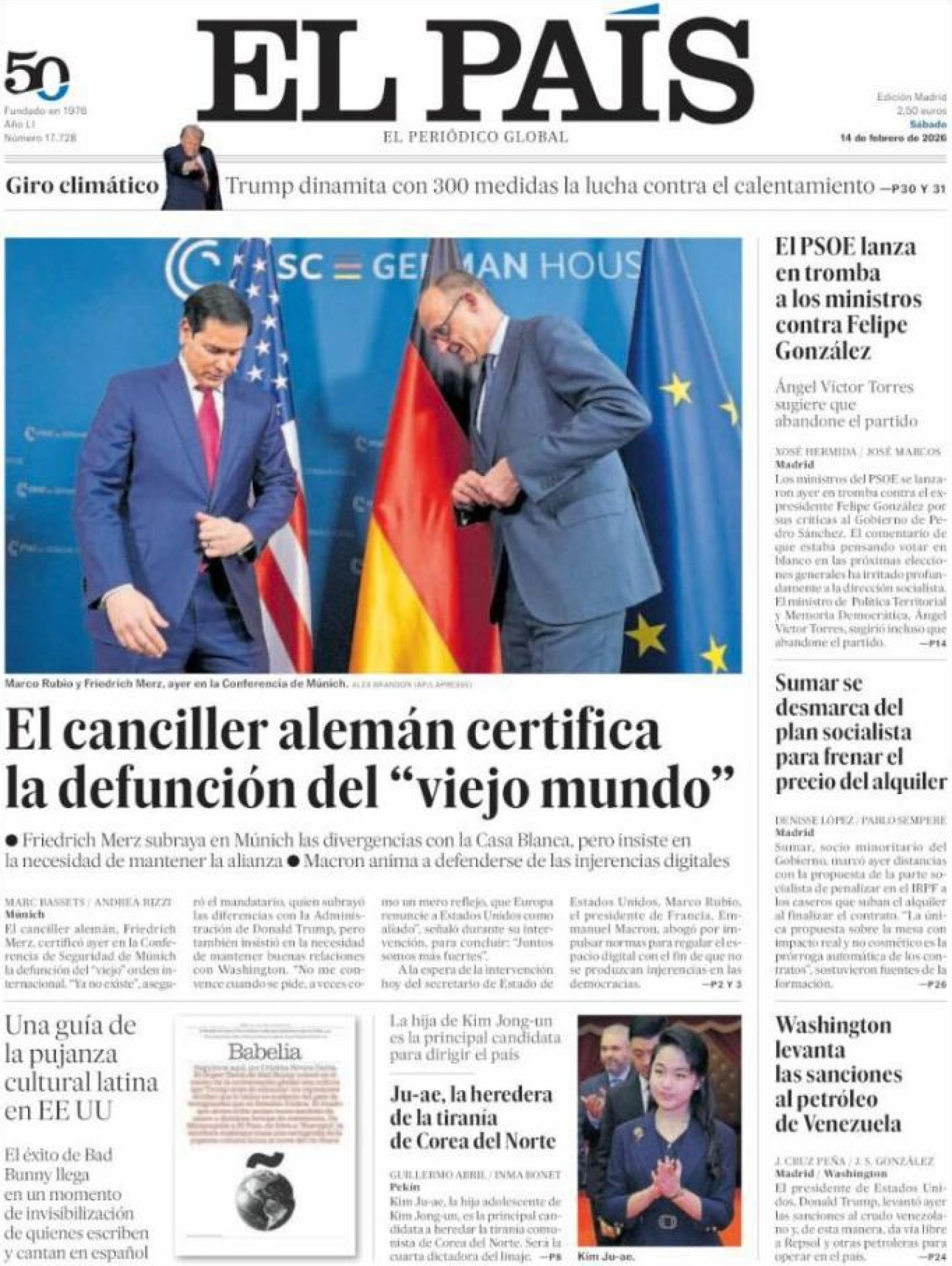 Portada d'El País