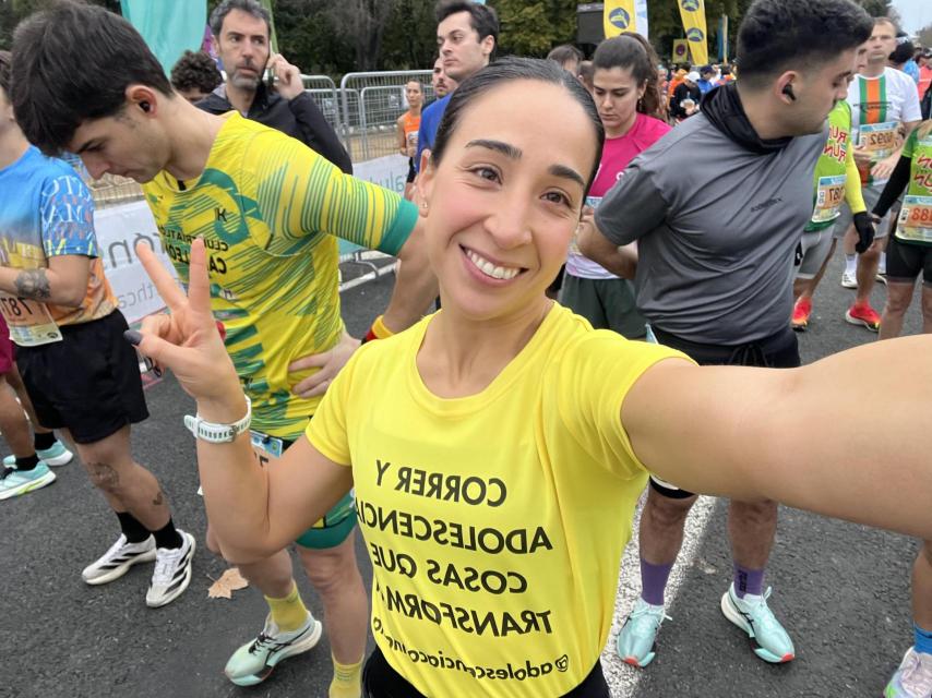 Noelia Hernández, en el último maratón en Sevilla