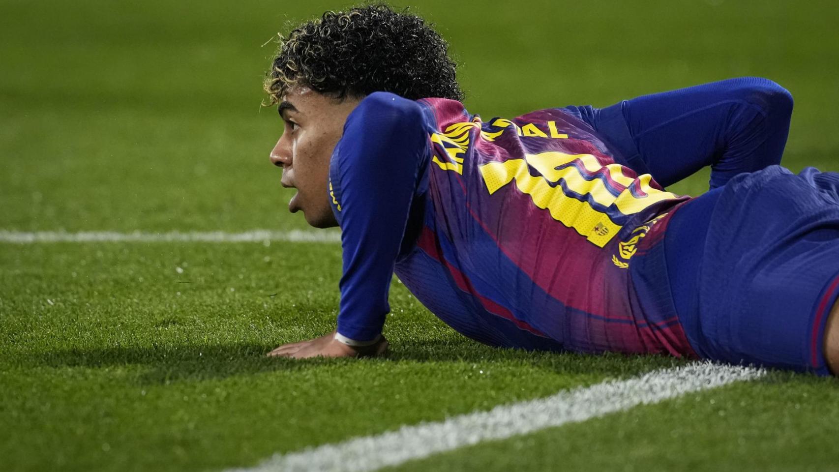 Lamine Yamal, durante el Girona-Barça