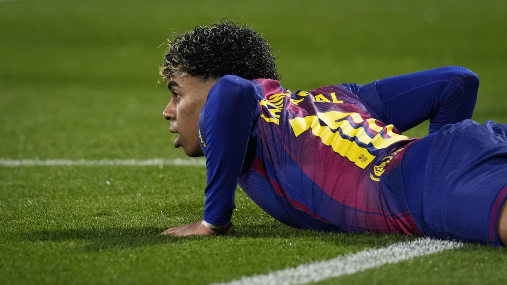 Lamine Yamal, durante el Girona-Barça