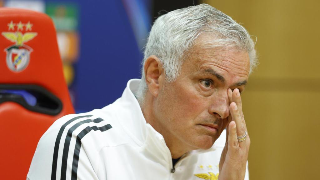 José Mourinho, en la rueda de prensa previa al Benfica-Real Madrid de la Champions League