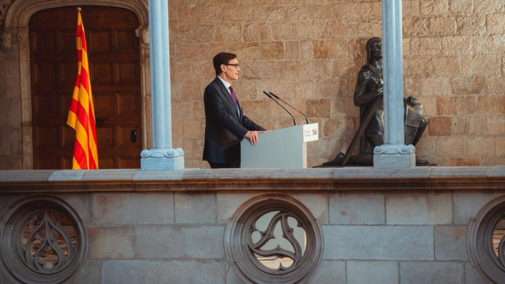 Declaración institucional del presidente de la Generalitat, Salvador Illa, en su vuelta tras su baja médica