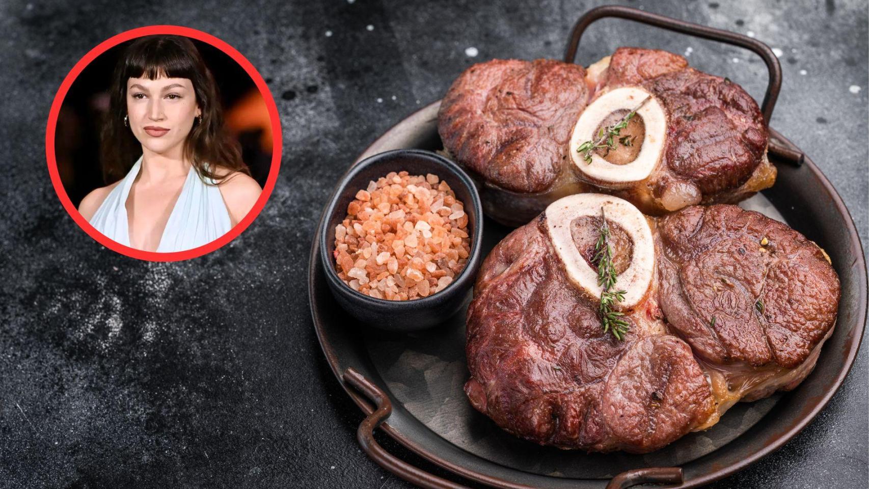 Úrsula Corberó y plato de Osobuco