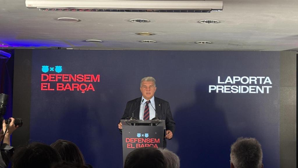 Joan Laporta presenta la seu electoral de 'Defensem el Barça'