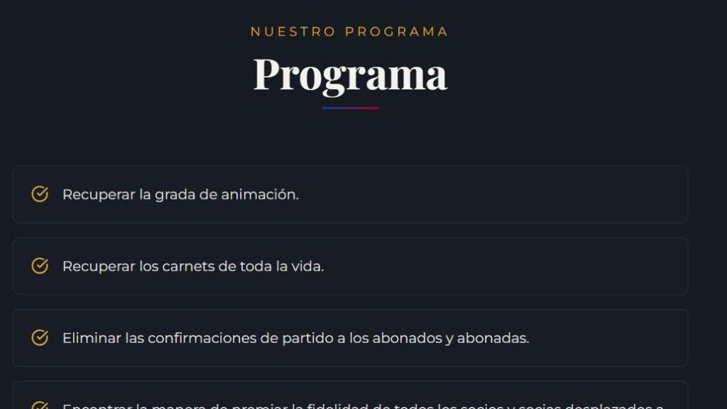 El programa de 'Som Gent Blaugrana' per a les eleccions presidencials del Barça