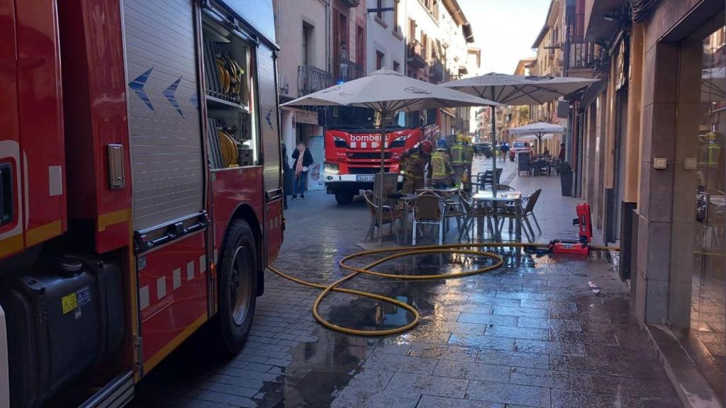 Intervención anterior de Bombers en el casco antiguo de Manlleu