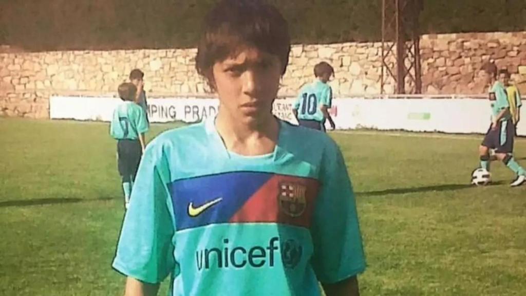 Nahuel Molina en las pruebas con el Barça a los 17 años