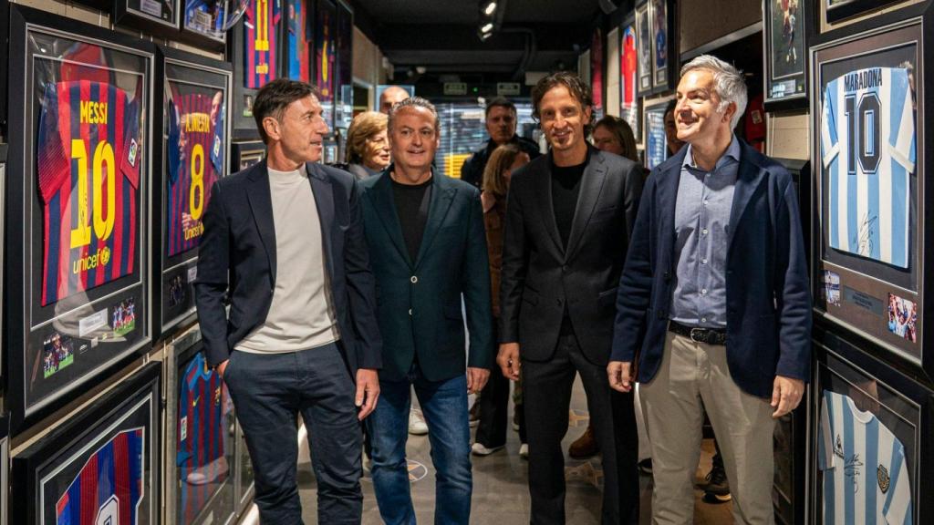 Víctor Font amb Carles Planchart, Albert Puig i Francesc Cos