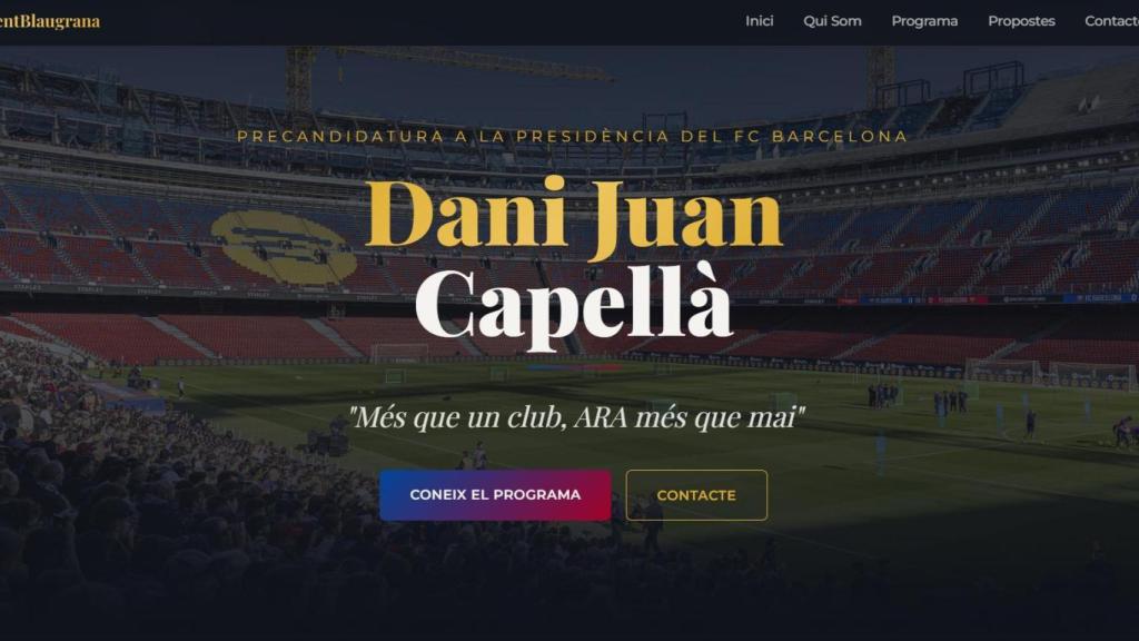 La página web de la precandidatura 'Som Gent Blaugrana'