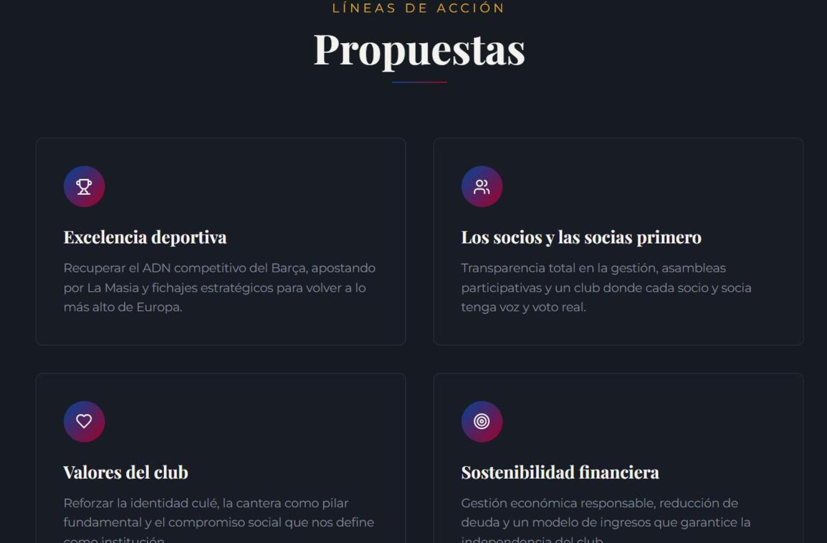 Las propuestas de la precandidatura 'Som Gent Blaugrana'