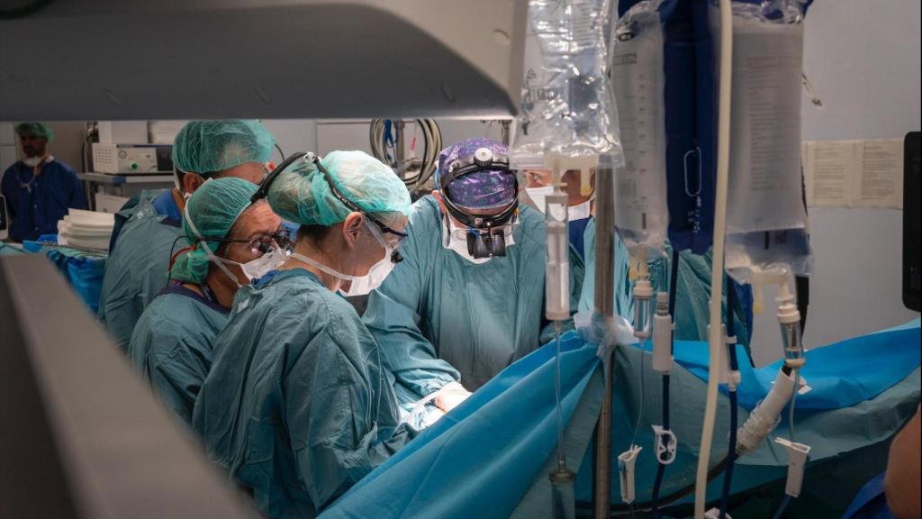 Los doctores de la Vall d'Hebron operando a Cristina