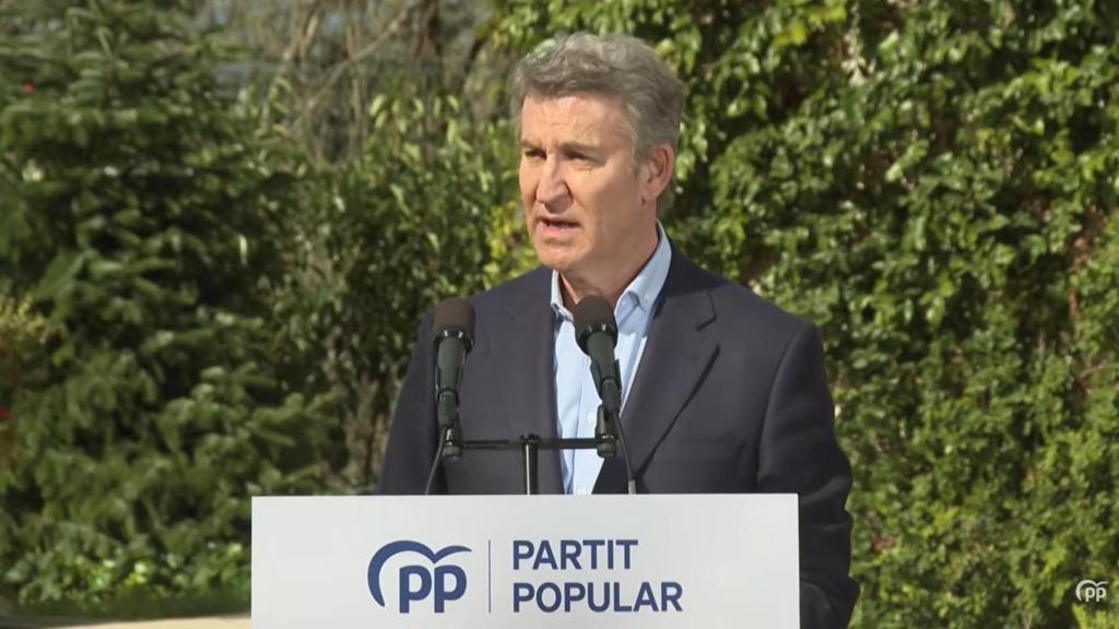 Alberto Núñez Feijóo, este jueves en Granollers