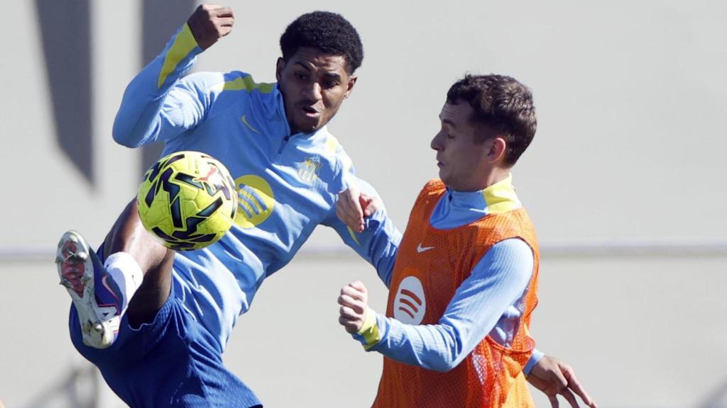 Marcus Rashford s'entrena abans del Barça-Llevant