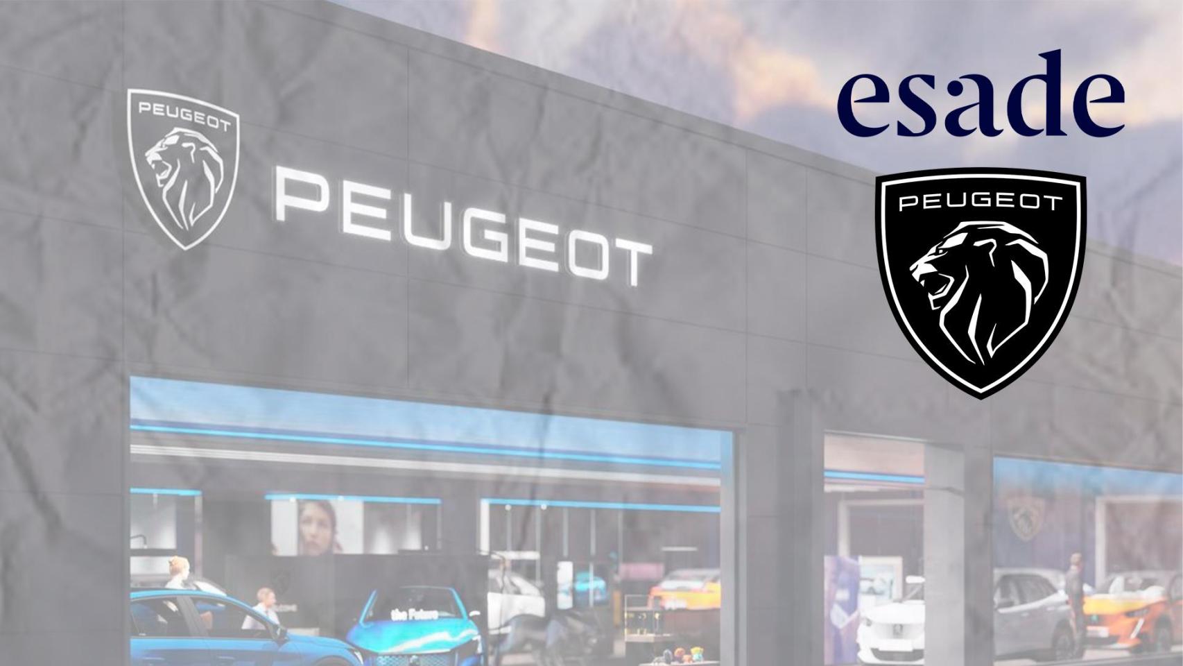 Fotomontaje con logos de Peugeot y Esade