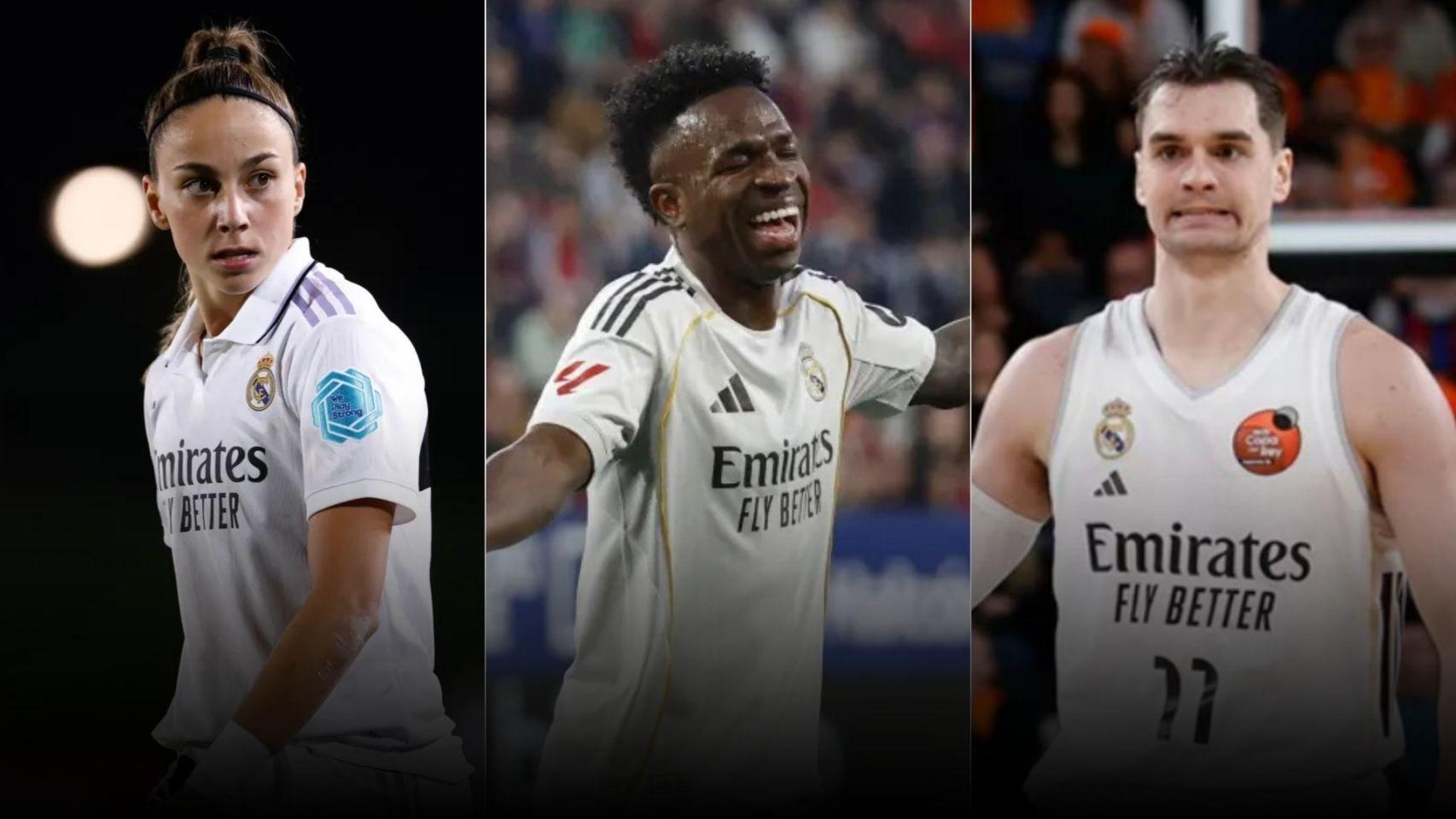 Athenea del Castillo, Vinicius Jr y Mario Hezonja en un montaje