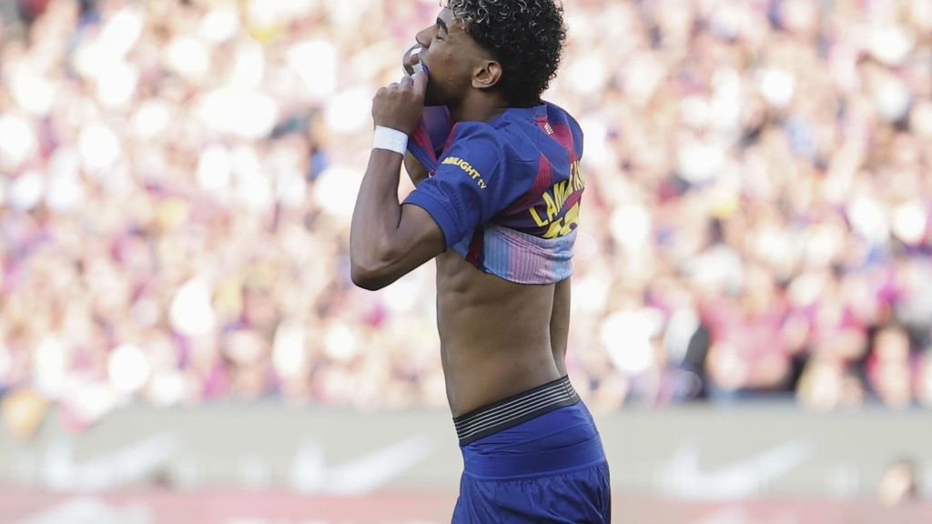 Lamine Yamal, frustrat durant el Barça-Llevant