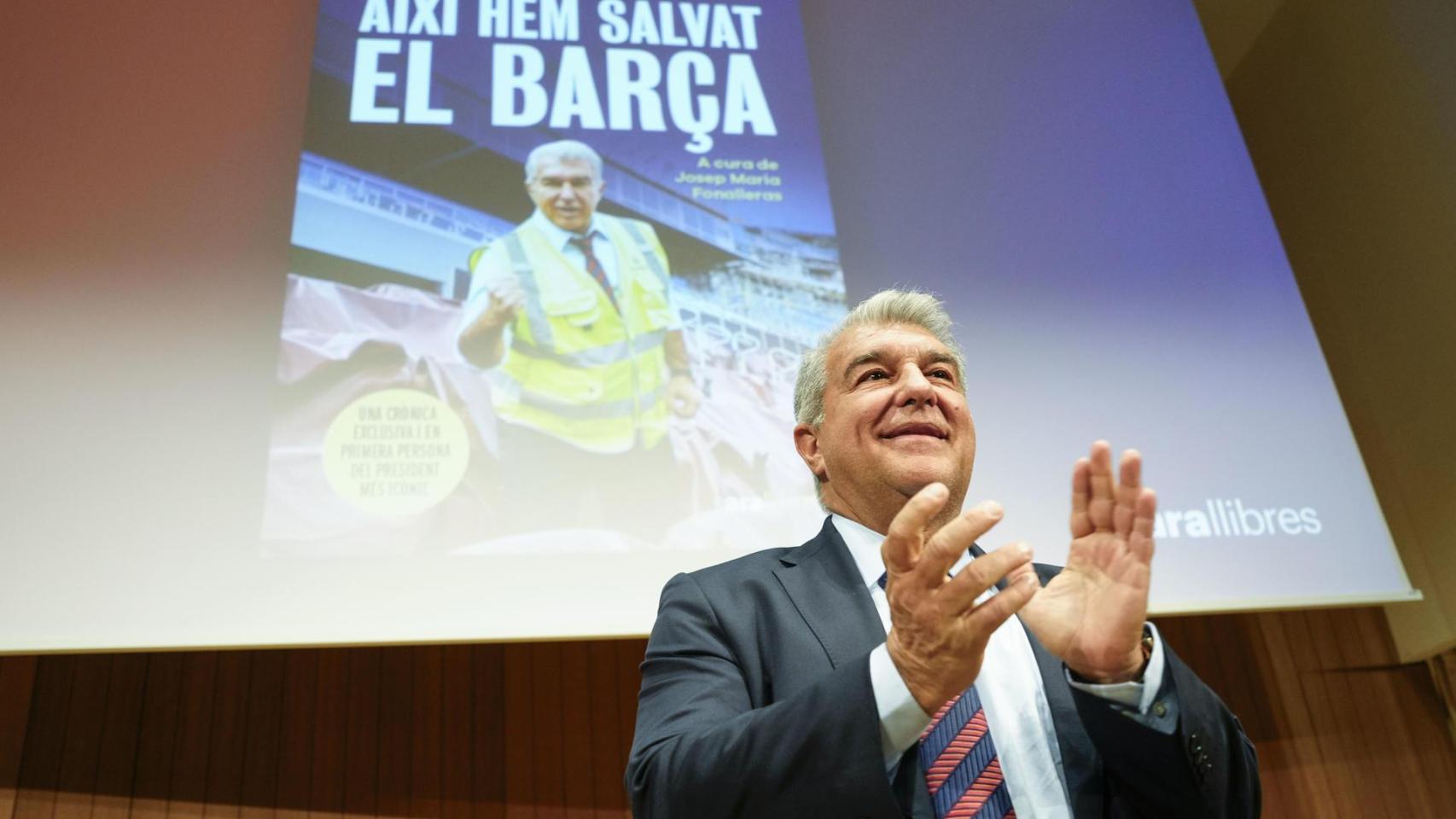 Joan Laporta, durante la presentación de su libro