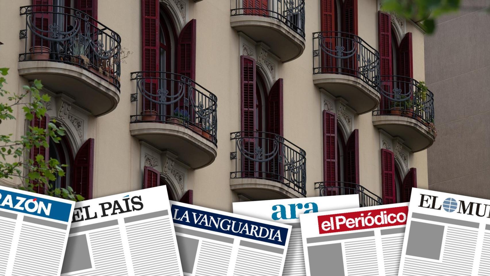 Fachada de un edificio de viviendas en Barcelona