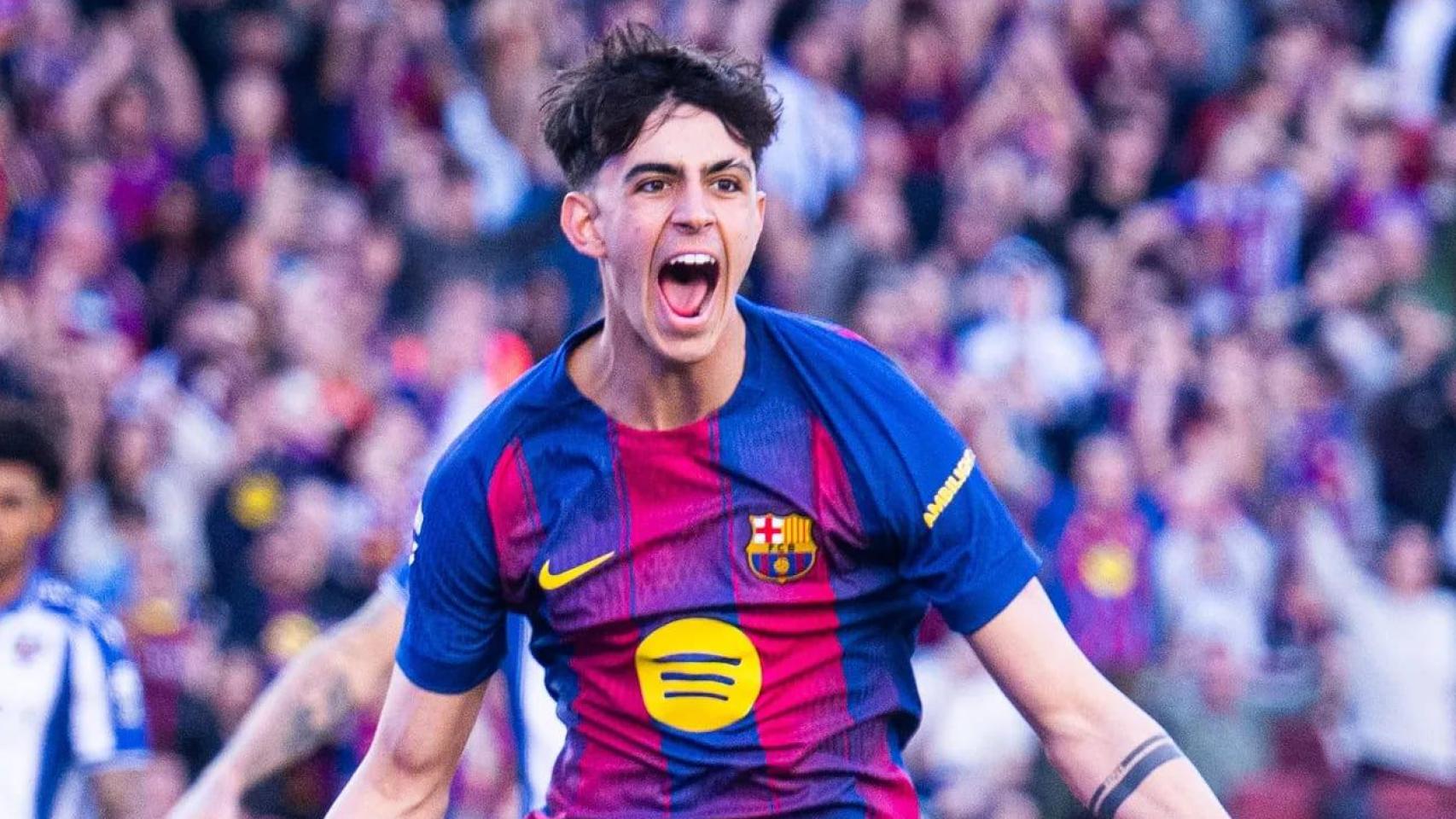 Marc Bernal, feliz tras marcar al Levante