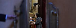 La diputada de Aliança Catalana, Silvia Orriols, durante la tercera jornada del Debate de Política General, en el Parlament de Catalunya, a 9 de octubre de 2025, en Barcelona