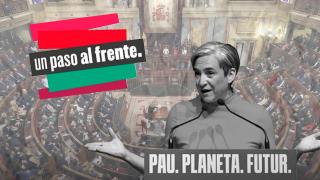Fotomontaje de Ada Colau en el Congreso de los Diputados
