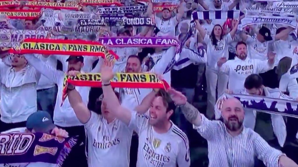 La televisió capta un aficionat del Reial Madrid fent la salutació nazi