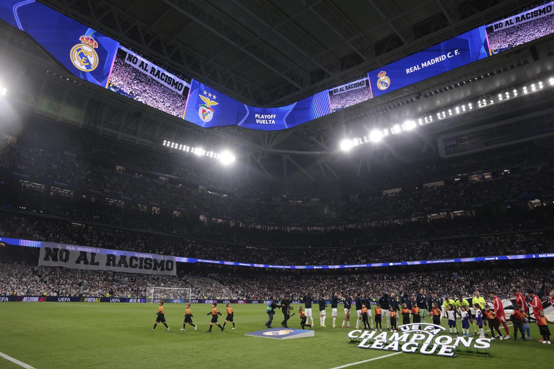 Panoràmica del Santiago Bernabéu durant el Reial Madrid-Benfica