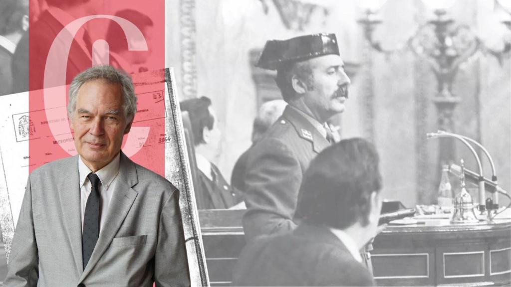 El teniente coronel Antonio Tejero, en el golpe de Estado del 23-F