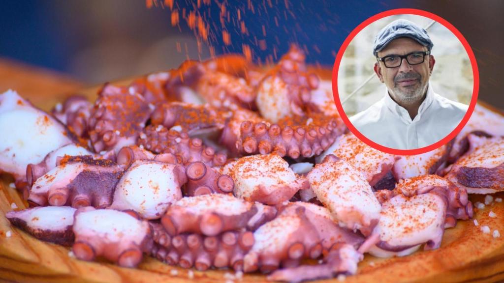 Jesús Sánchez y pulpo