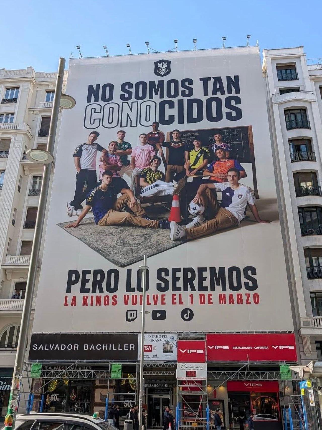 La pancarta promocional de la Kings League que vacila a Álvaro Arbeloa
