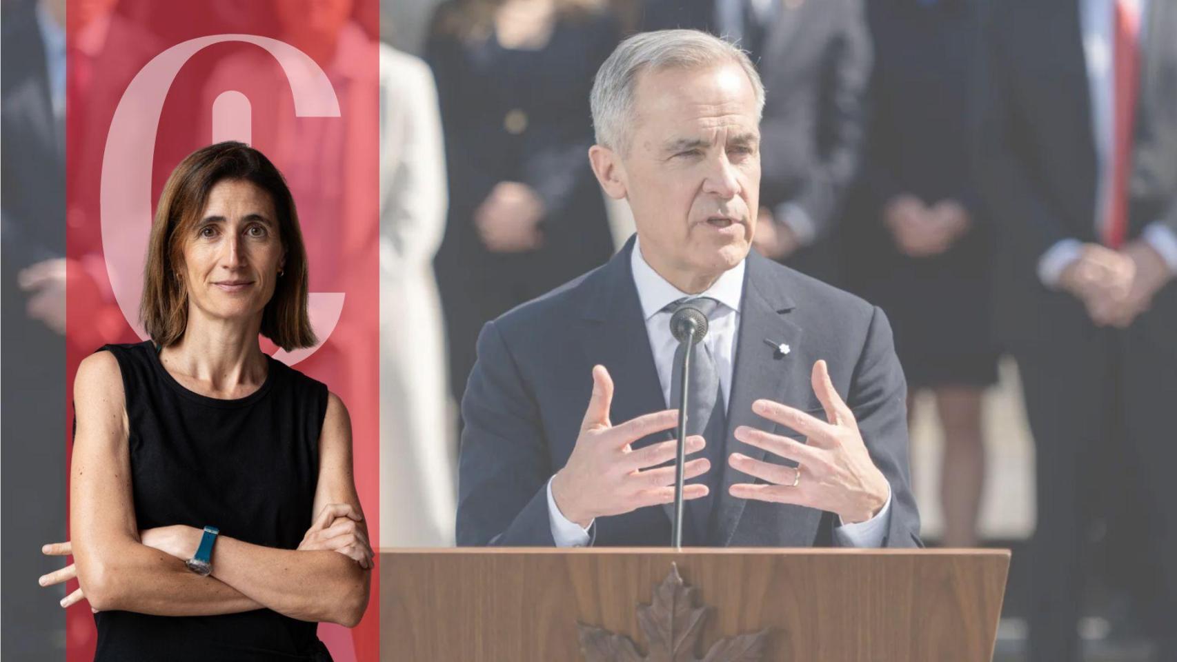Andrea Rodés y el nuevo primer ministro canadiense, Mark Carney