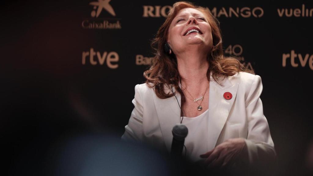 L'actriu Susan Sarandon rient