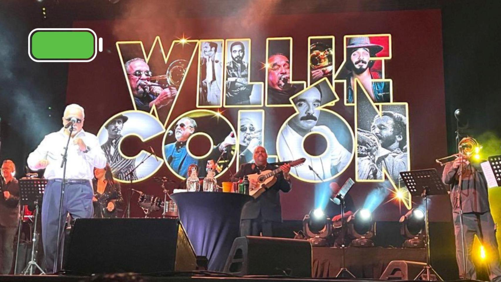 Willie Colón, en un concierto de 2023