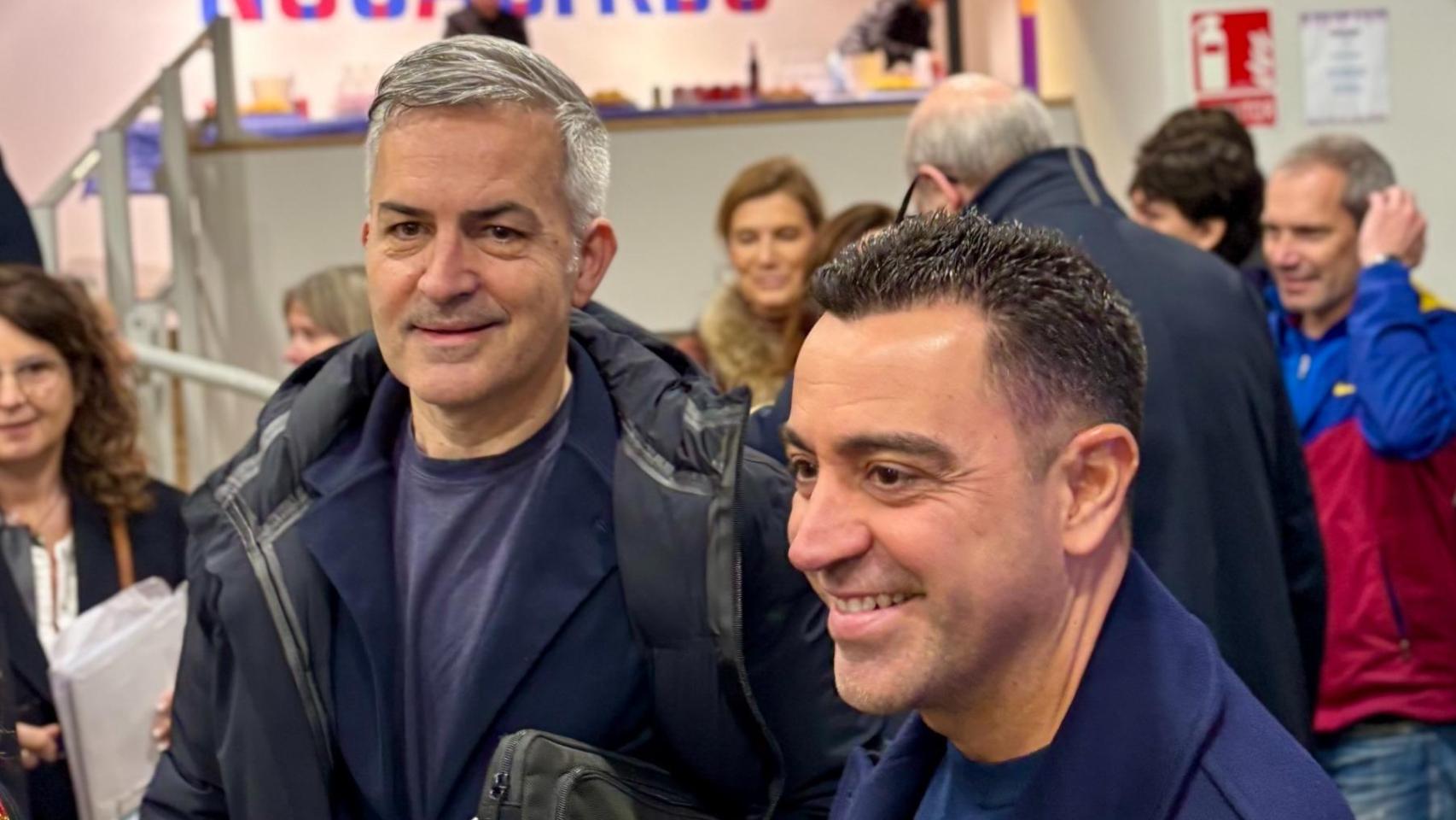 Víctor Font y Xavi Hernández, en la sede de 'Nosaltres'