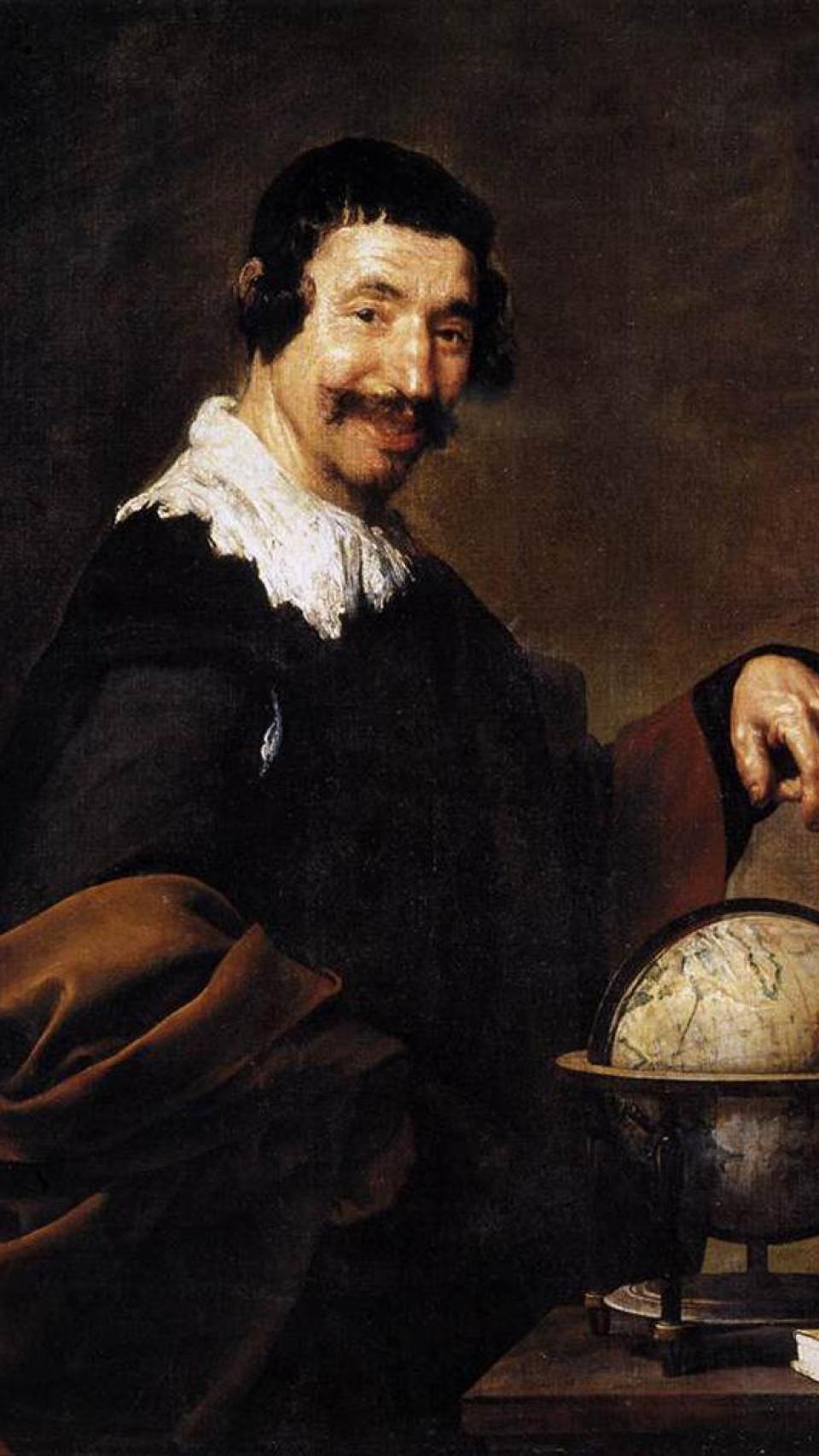 ‘Demócrito’ o ‘El geógrafo’, lienzo atribuido a Velázquez, cuyo personaje se ha identificado como el cómico Pedro de Valladolid.