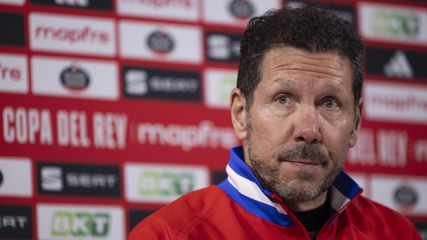 Diego Simeone, en la previa del Barça-Atlético de Copa