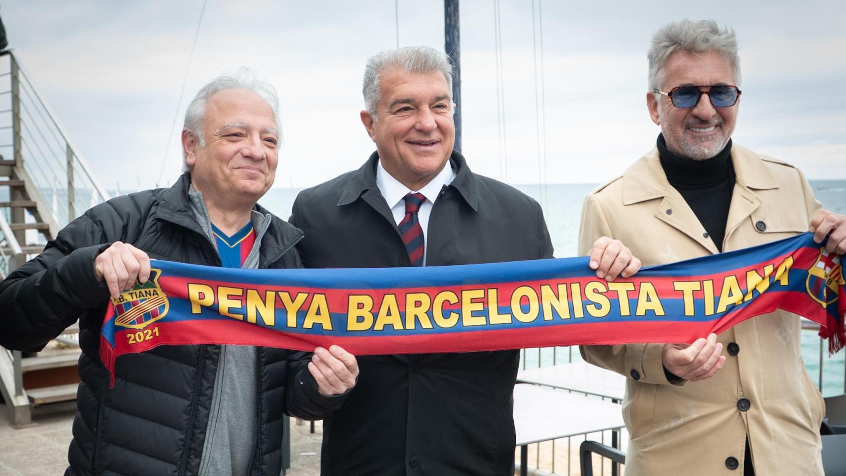Joan Laporta, con el candidato de la Comisión Económica del Barça y varios miembros de la nueva directiva