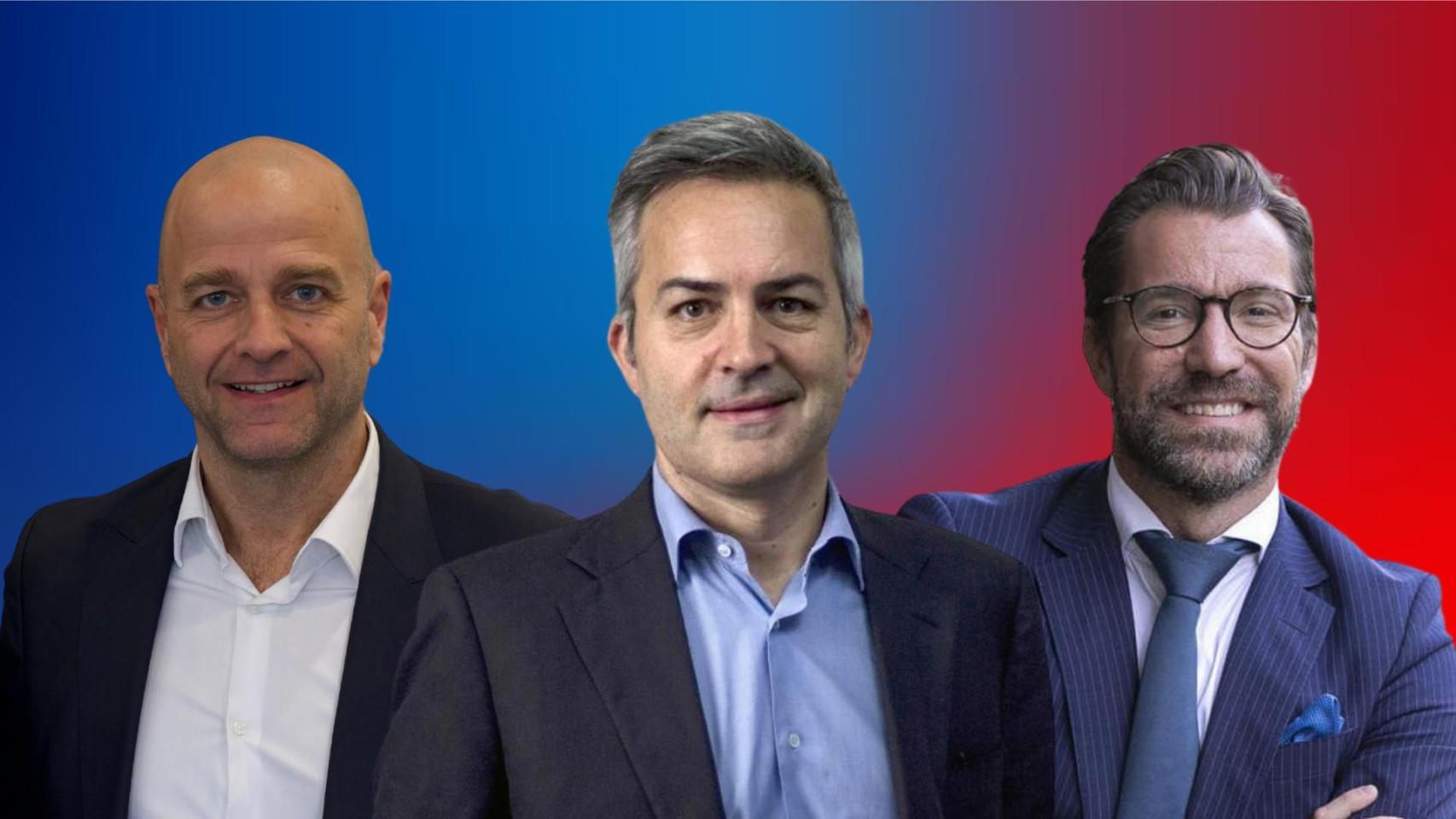 Xavi Vilajoana, Víctor Font y Marc Ciria, en un fotomontaje
