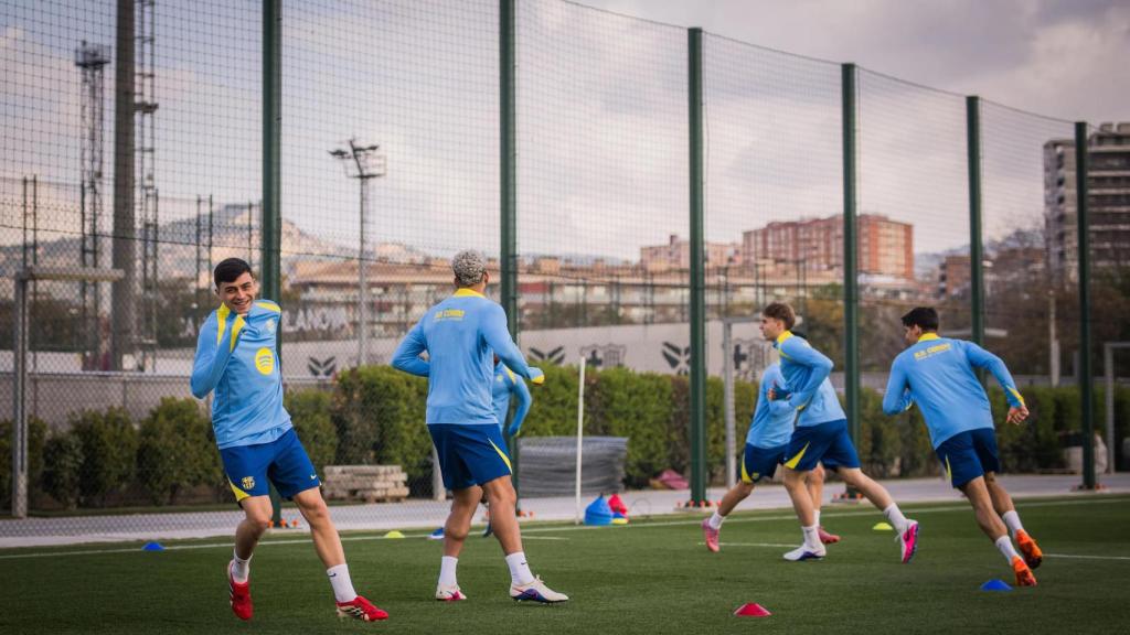 El Barça s’entrena abans d’enfrontar-se a l’Atlético al Camp Nou