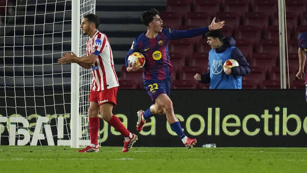 Marc Bernal anima l'afició després de marcar a l'Atlètic de Madrid
