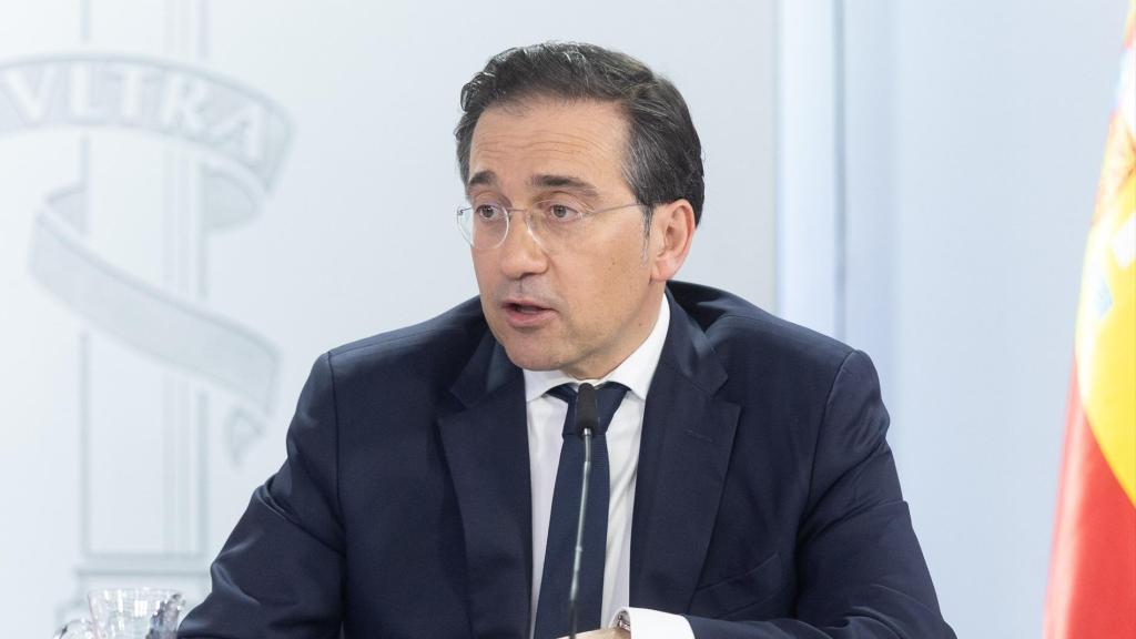El ministre d'Afers Exteriors, José Manuel Albares, durant una roda de premsa després del Consell de Ministres, el 3 de març de 2026, a Madrid