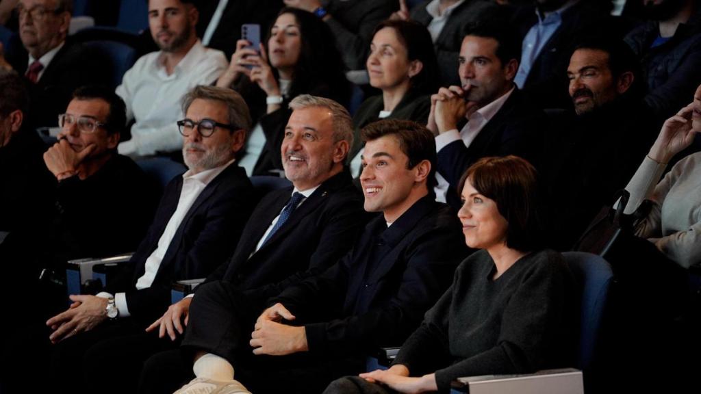 La ministra de Ciència, Innovació i Universitats, Diana Morant, i l'alcalde de la ciutat, Jaume Collboni, als III Premis Lideremos.